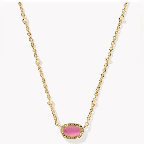 Kendra Scott Jewelry - KENDRA‎ SCOTT Mini Elisa Gold Satellite Short Pendant Necklace Azalea Illusion